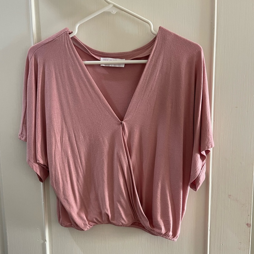 Urban outfitters flutter sleeve crop top